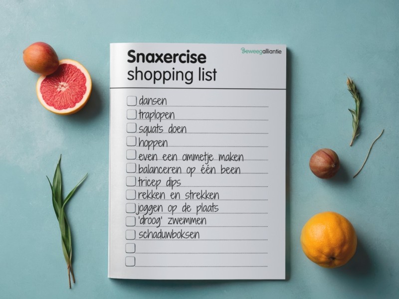Snaxercise boodschappenlijst