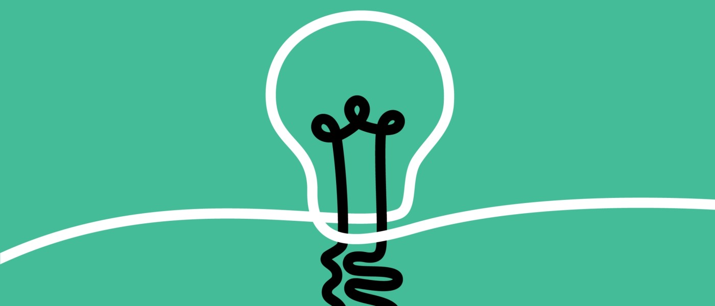 lampje ter illustratie van een idee